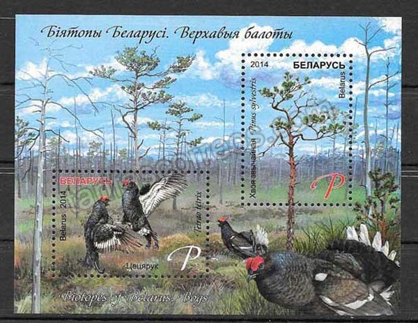 Filatelia sellos fauna Bielorrusia-2014-01