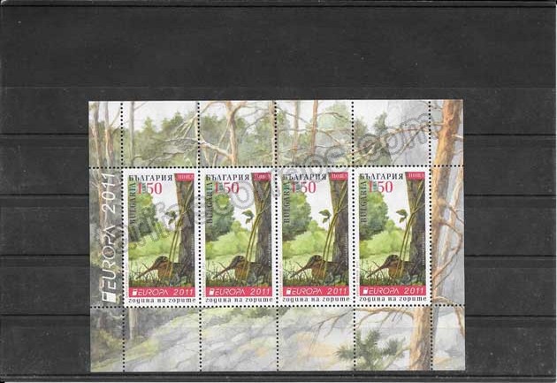 Filatelia sellos Tema Europa Los Bosques Bulgaria