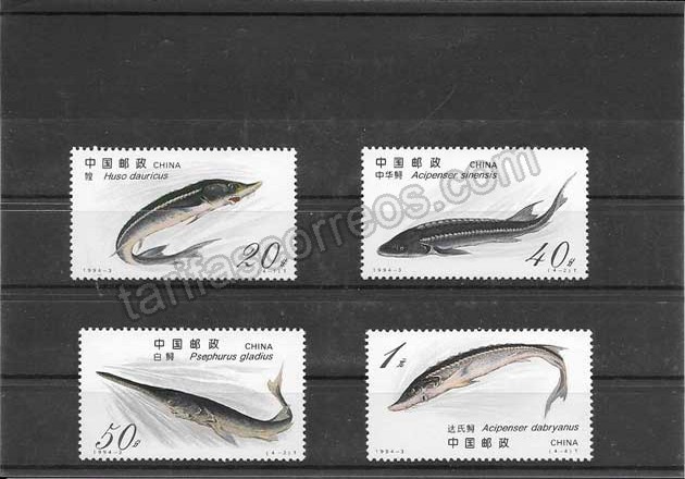 enviar paquetes desde - valor sellos filatelia serie de fauna peces China 