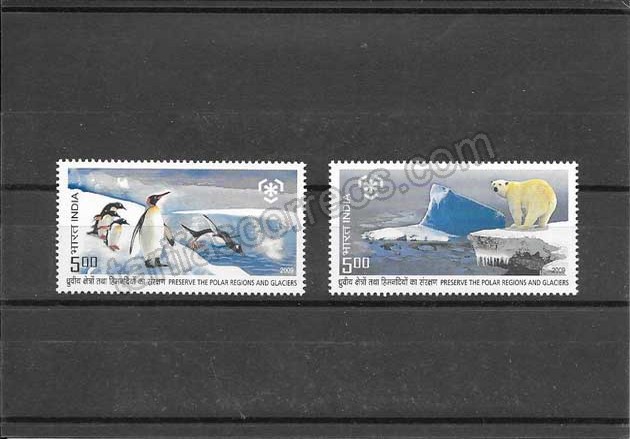 enviar paquetes desde - valor sellos filatelia protección de las zonas polares India