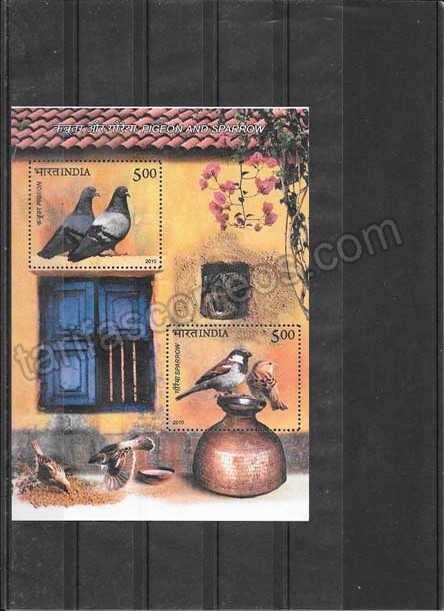 enviar paquetes desde - valor sellos  fauna India-2010-03