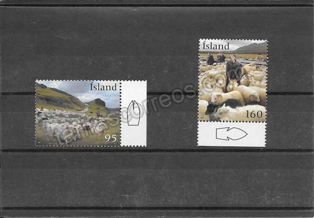 enviar paquetes desde - valor sellos serie fauna unión de los rebaño de Islandia 