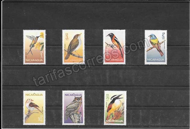 enviar paquetes desde - valor sellos dos series fauna - animales Nicarragua