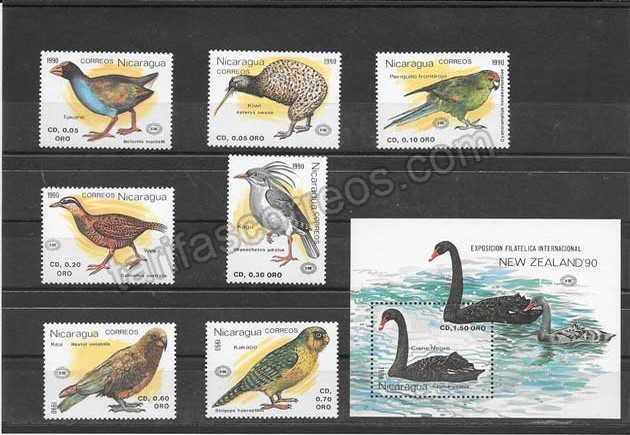 valor y precio Colección sellos serie más hojita de aves 