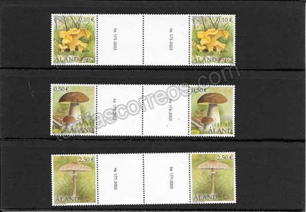 valor y precio Colección sellos serie de flora - hongos de Aland
