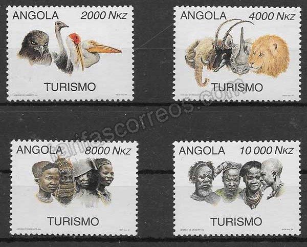 enviar paquetes desde - valor sellos colección fauna Angola 1994