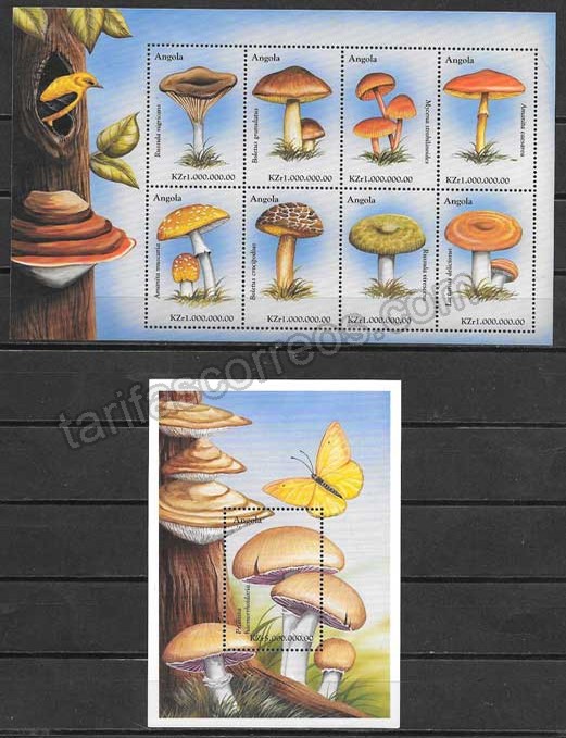 enviar paquetes desde - valor sellos setas Angola 1999