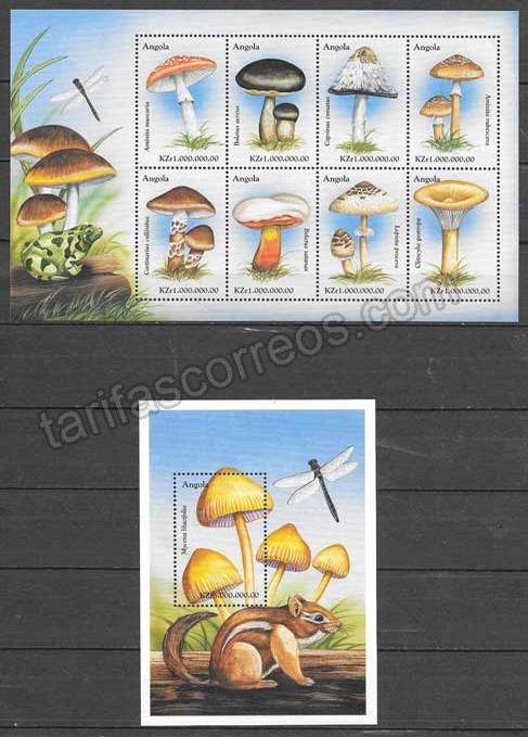 enviar paquetes desde - valor sellos hongos de Angola 1999