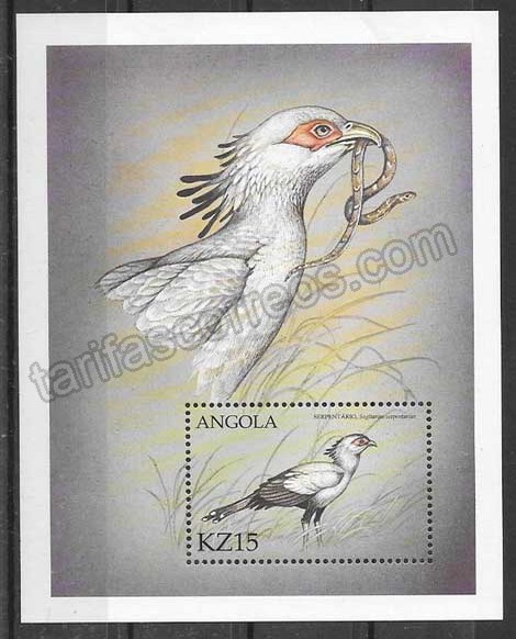 enviar paquetes desde - valor sellos fauna Angola 2000