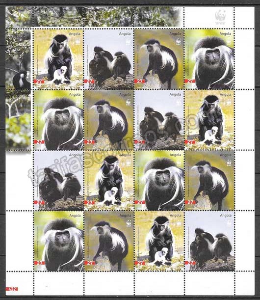 enviar paquetes desde - valor sellos fauna Angola fauna 2004
