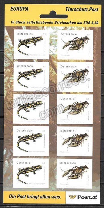 enviar paquetes desde - valor sellos fauna Austria 2007