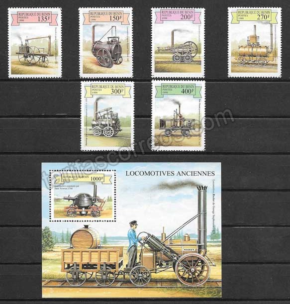 enviar paquetes desde - valor sellos primeras locomotoras a vapor