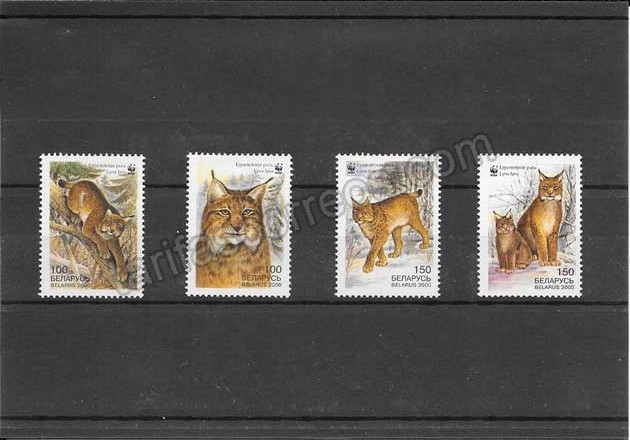 valor y precio Colección sellos seriie de fauna lince