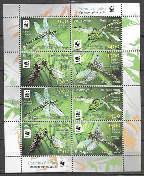 enviar paquetes desde - valor sellos fauna Bielorrusia 2010