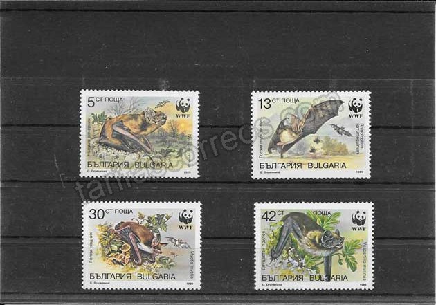 enviar paquetes desde - valor sellos Filatelia serie de fauna - murciélagos.