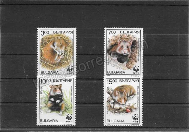 enviar paquetes desde - valor sellos Filatelia serie de fauna los castores