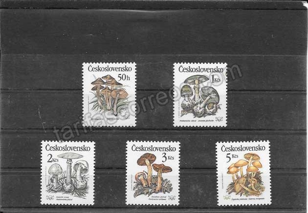 valor y precio Colección sellos serie de hongos venenosos de Checoslovaquia