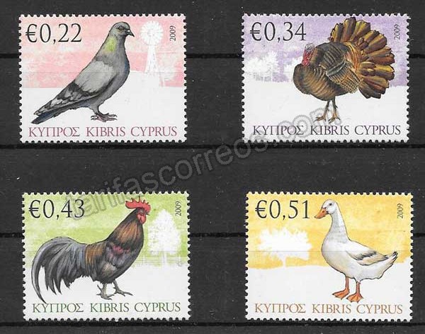 Filatelia sellos Fauna de Chipre 2009