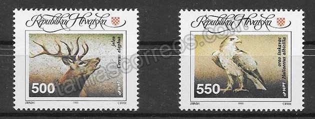 enviar paquetes desde - valor sellos filatelia Croacia fauna 1993