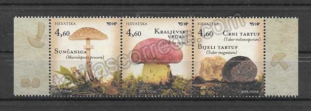 valor y precio Colección sellos serie de hongos de Croacia