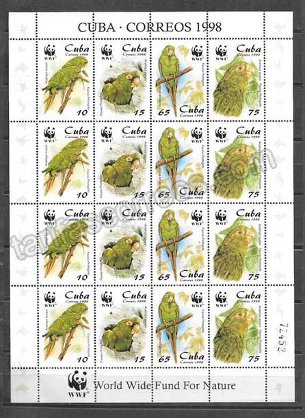 enviar paquetes desde - valor sellos hojita del tema fauna - aves