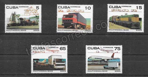 Filatelia sellos diferentes medios de transportes