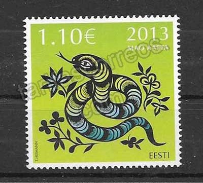 enviar paquetes desde - valor sellos Estonia- año lunar serpiente 2013-01