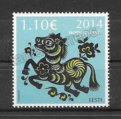 enviar paquetes desde - valor sellos Estonia- año lunar caballo 2014-01