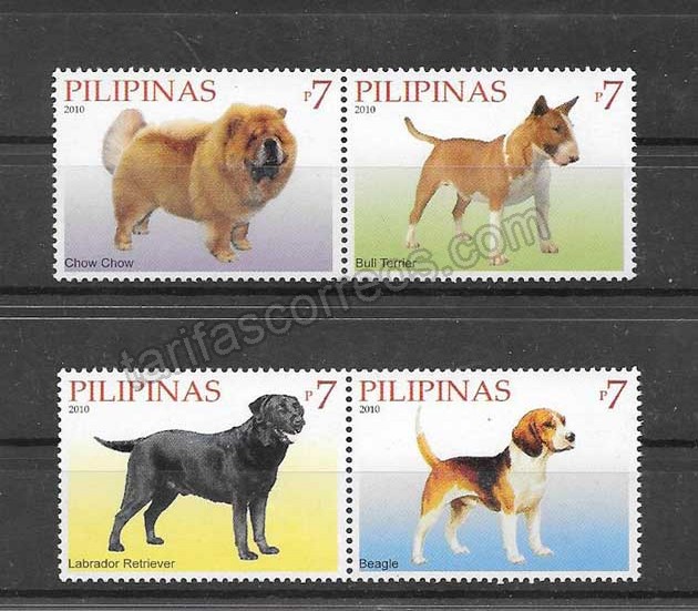 enviar paquetes desde - valor sellos serie de fauna perros Filipinas