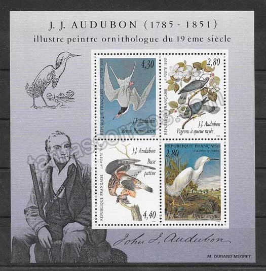 enviar paquetes desde - valor sellos del tema fauna Francia 1995