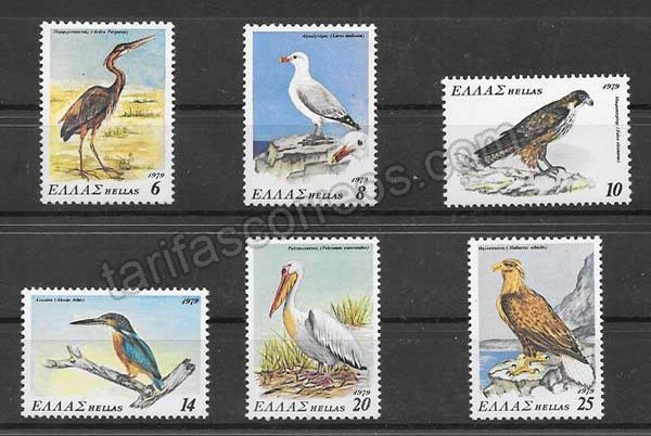 Filatelia sellos Fauna diversa de Grecia