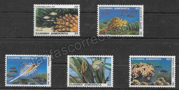 valor y precio Colección sellos Animaes de los mares griegos