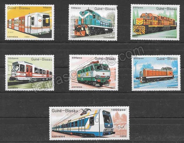 valor y precio Colección sellos transportes ferroviario 1989