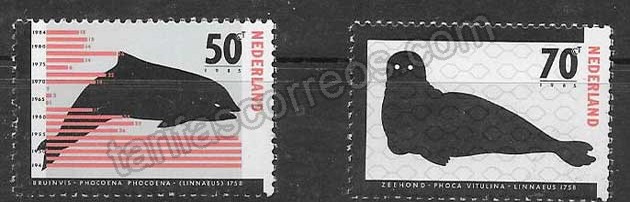 enviar paquetes desde - valor sellos fauna marina Holanda 1985