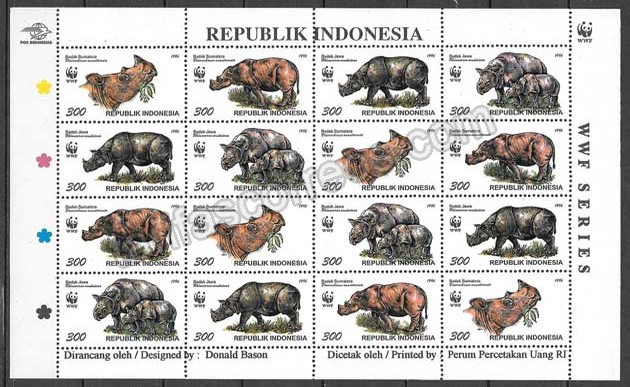 enviar paquetes desde - valor sellos colección fauna Indonesia 1996