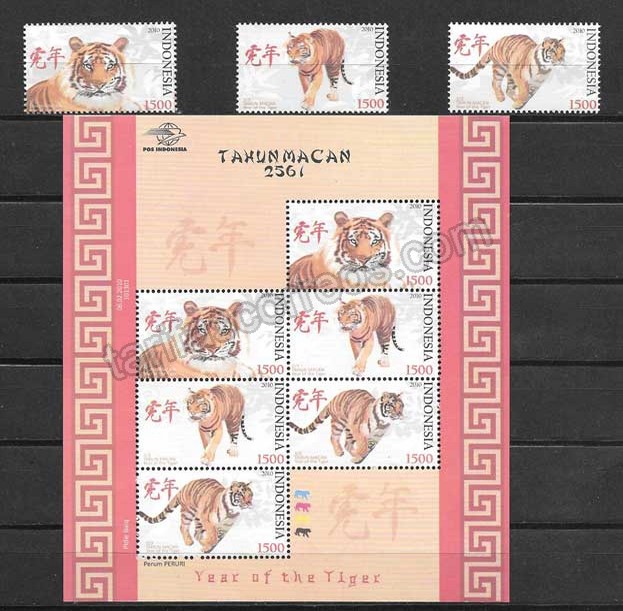 enviar paquetes desde - valor sellos filatelia año lunar del tigre 2010