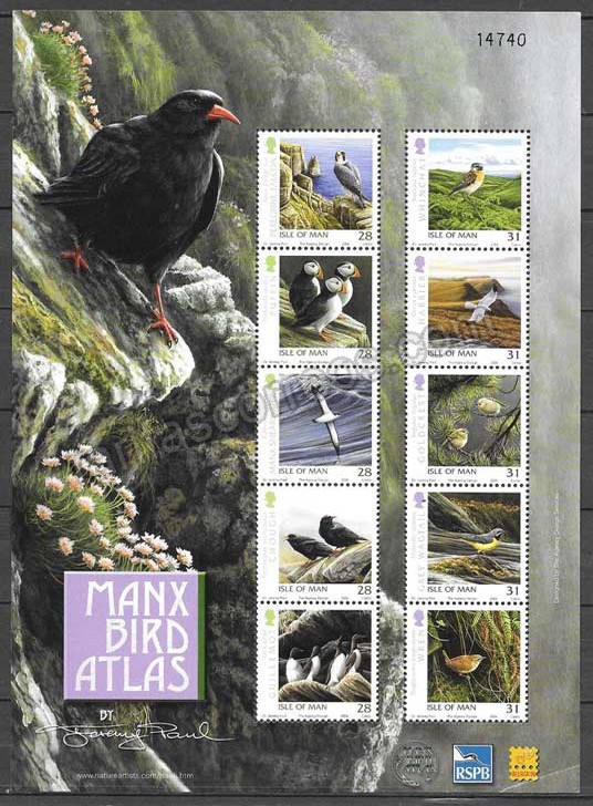 enviar paquetes desde - valor sellos fauna Isla de Man 2012
