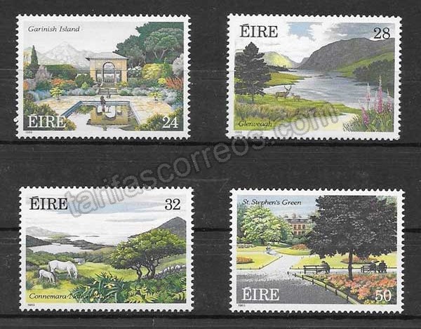  Colección Sellos Flora Irlanda 1989