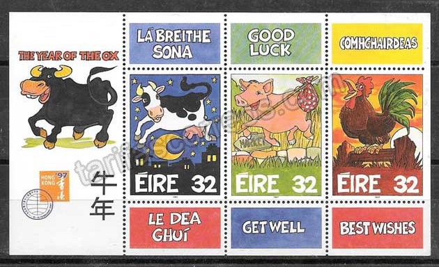 enviar paquetes desde - valor sellos año lunar buey Irlanda 1997