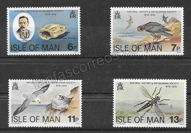 Filatelia sellos fauna diversa Isla de Man 1979
