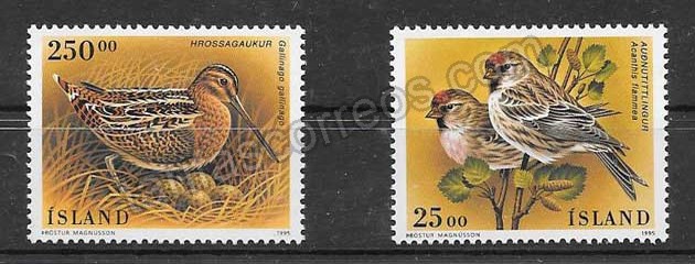 enviar paquetes desde - valor sellos filatelia fauna Islandia 1995 