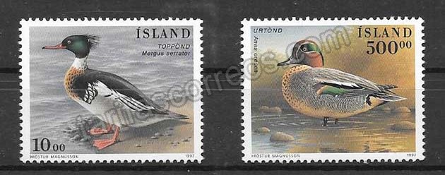 enviar paquetes desde - valor sellos fauna aves Islandia 1997