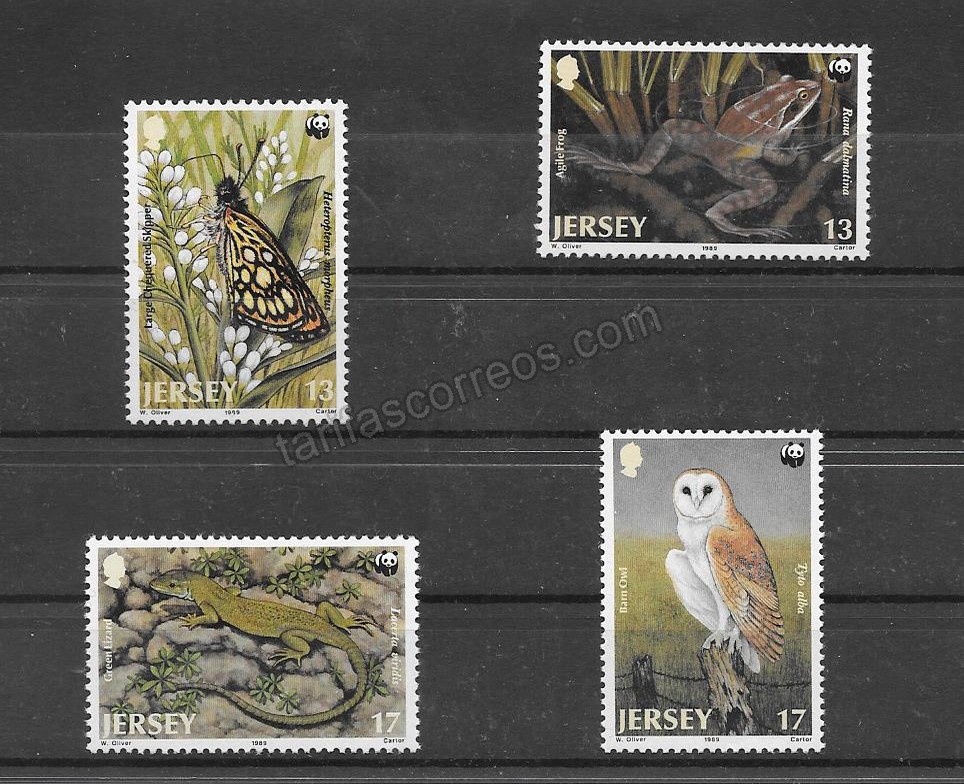 enviar paquetes desde - valor sellos Jersey-1989-01