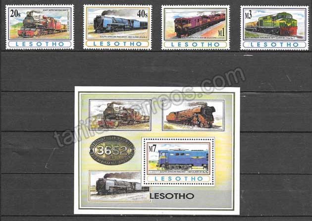 enviar paquetes desde - valor sellos colección Lesotho 1993