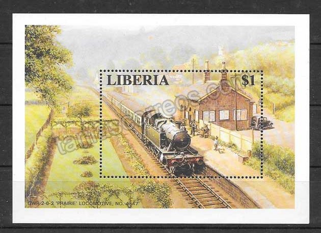 valor y precio Colección sellos trenes y locomotoras de Liberia