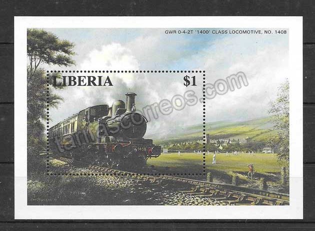 Filatelia sellos trenes Liberia-1996-05
