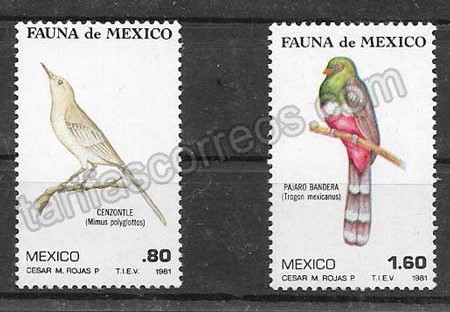 Filatelia aves México 1981