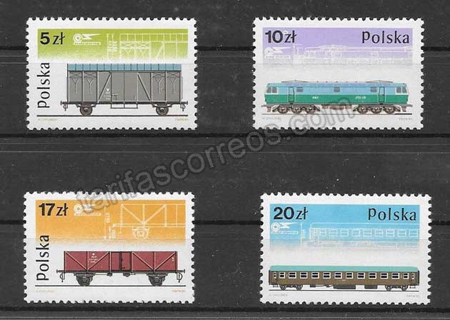 valor y precio Colección sellos locomotoras y vagones de Polonia
