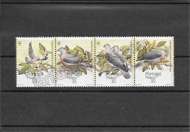 Filatelia sellos serie de ave - paloma torcaz.