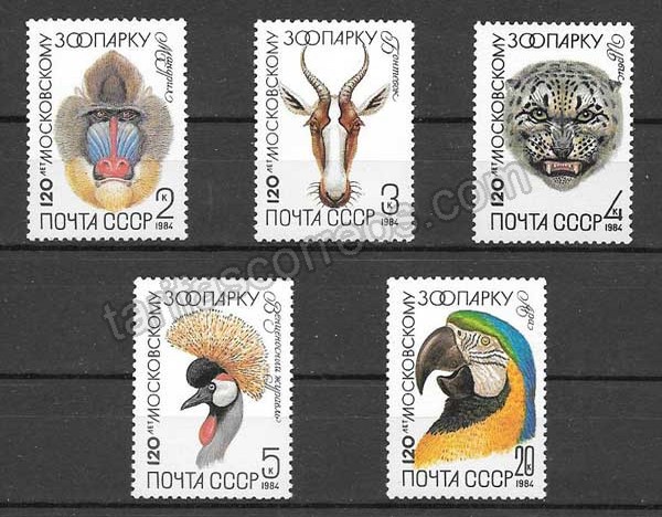 enviar paquetes desde - valor sellos fauna diversa Rusia 1984